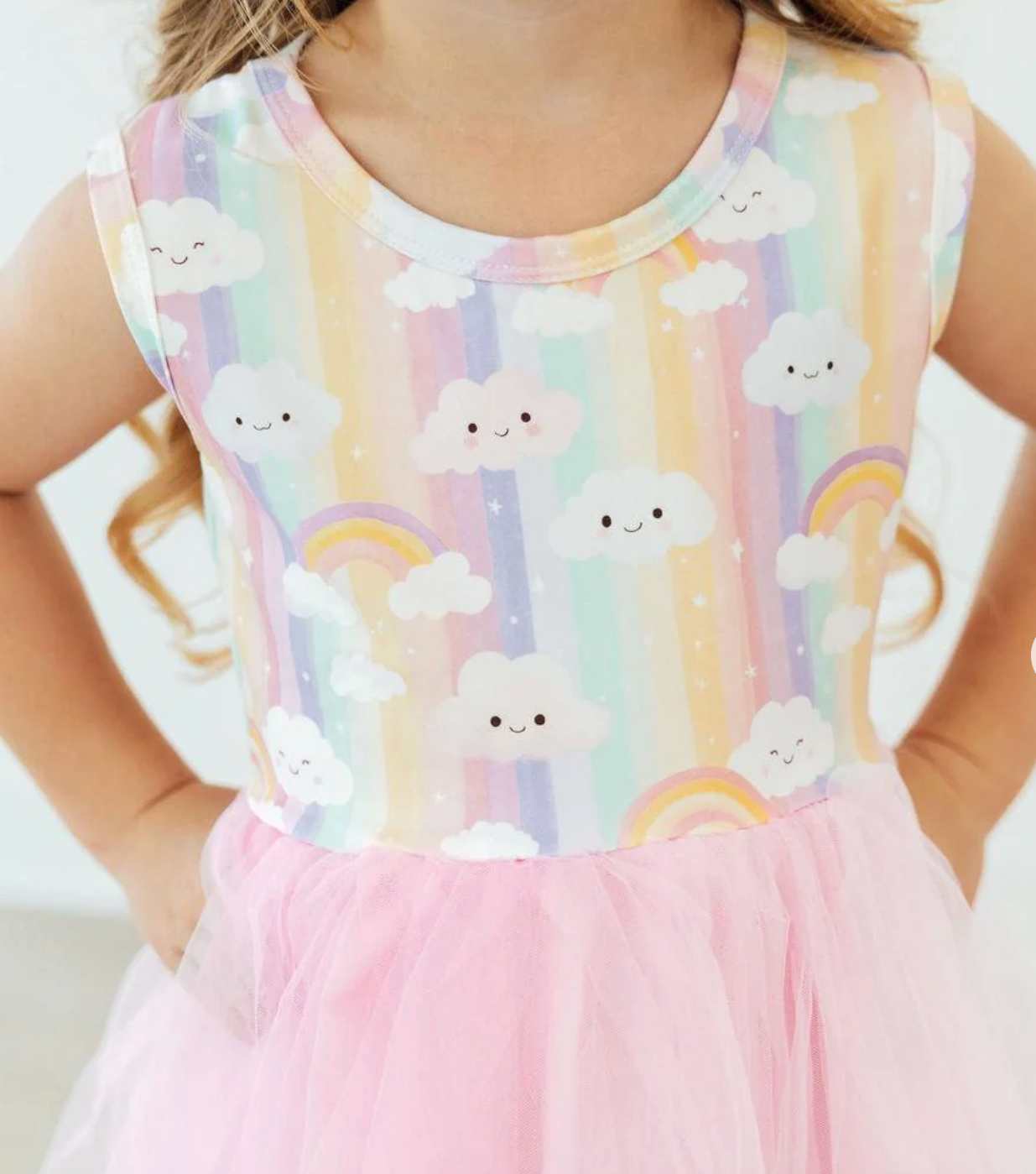 Rainbow Skies Tank Tutu Dress