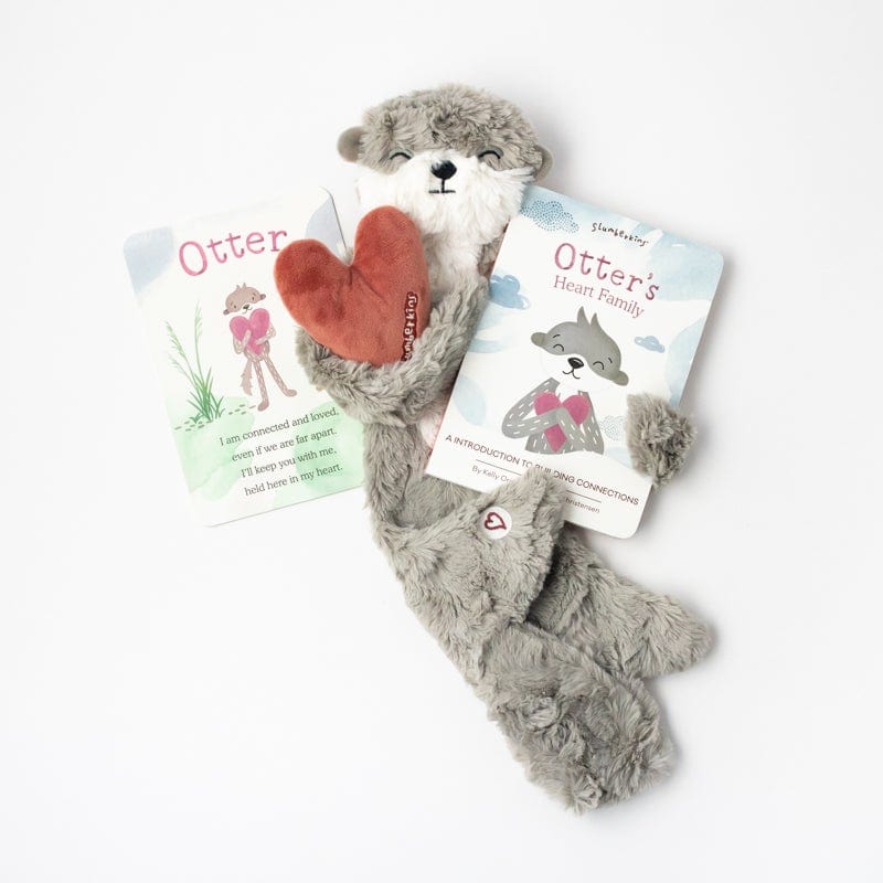 Otter Snuggler + Introduction Book - Heart Family, an Introduction to Building Connection