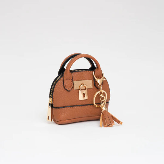 Mini Top Handle Purse Keychain Charm