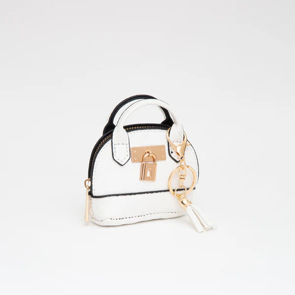 Mini Top Handle Purse Keychain Charm