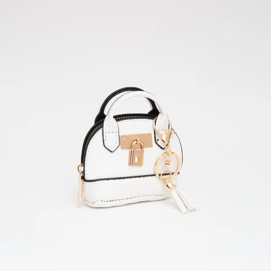 Mini Top Handle Purse Keychain Charm