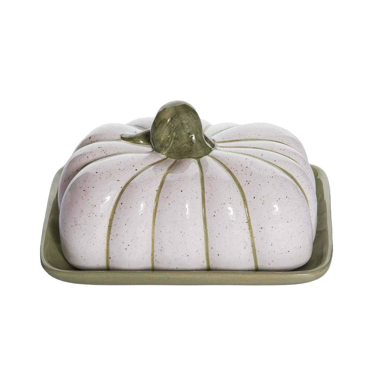 Ceramic Pumpkin Butter Dish