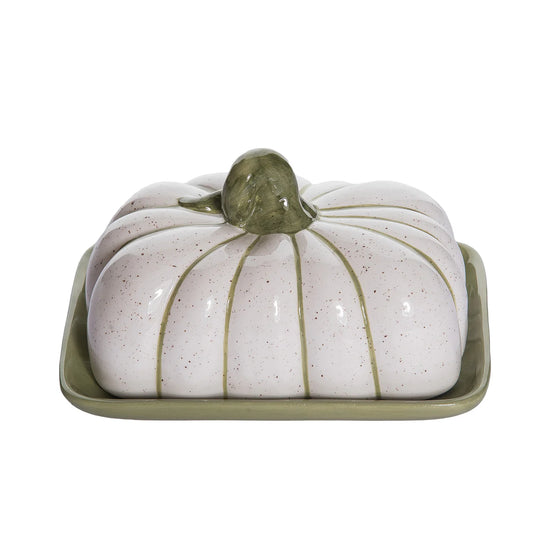 Ceramic Pumpkin Butter Dish