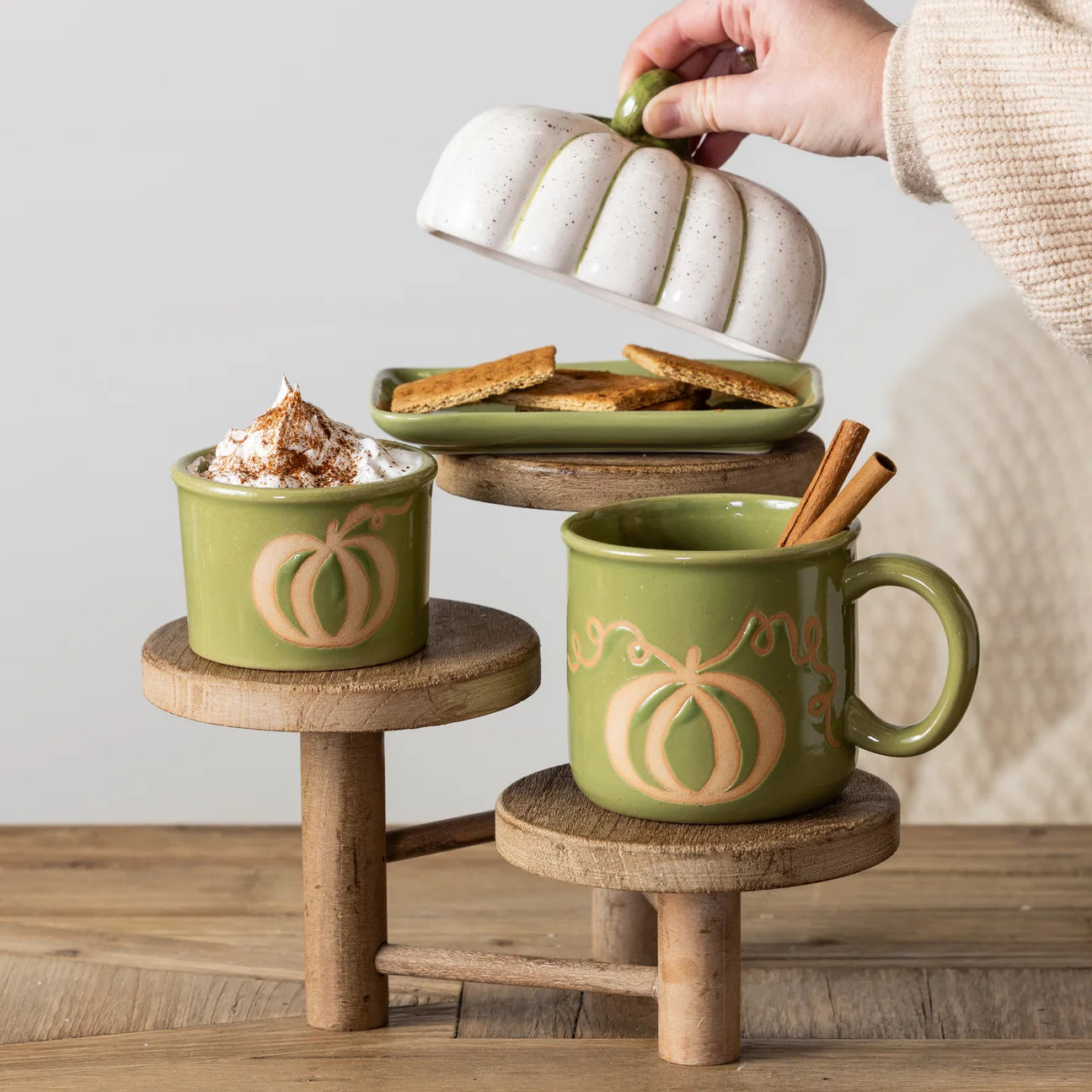 Ceramic Pumpkin Butter Dish