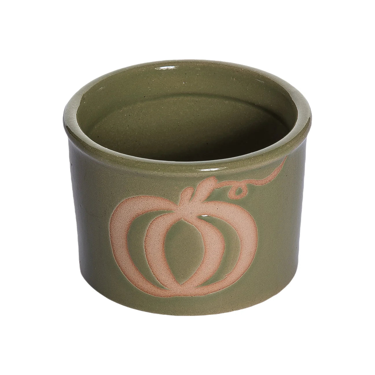 Dip Dish in Sage Ceramic Pumpkin