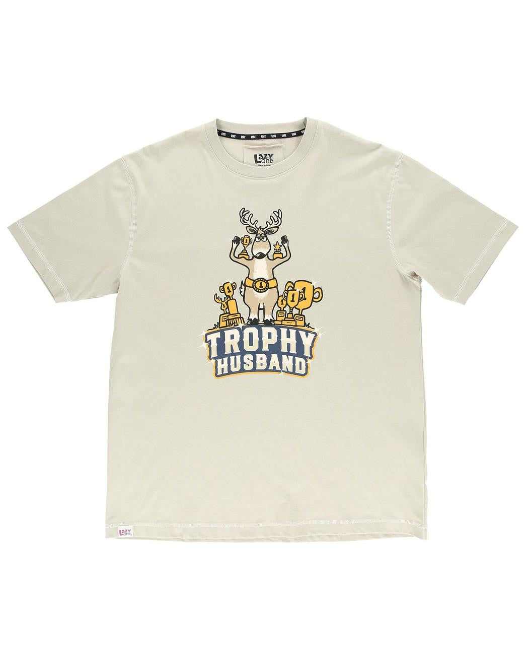 Trophy Husband Grey Men's Buck PJ Tee