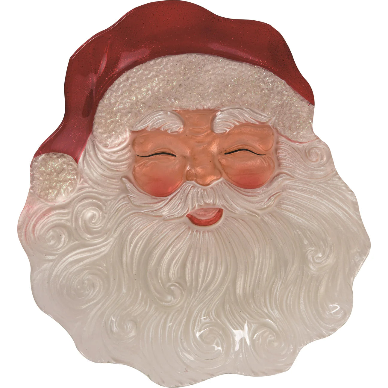 Glass Santa Face Plate