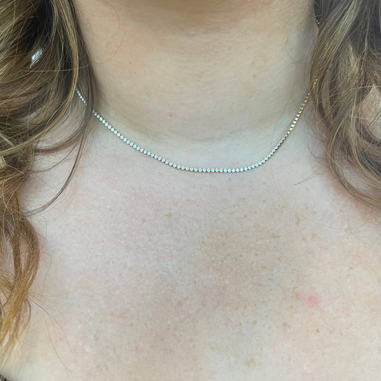 Load image into Gallery viewer, Micro Tennis Necklace- Waterproof
