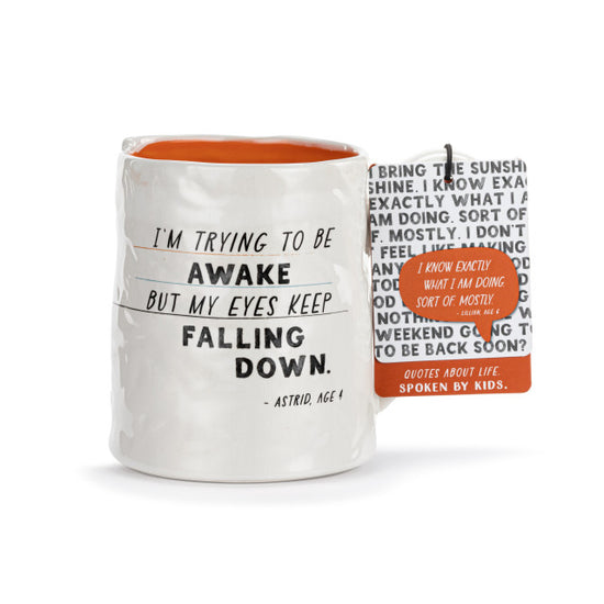Eyes Keep Falling Down Ceramic Notepaper Mug - 14oz