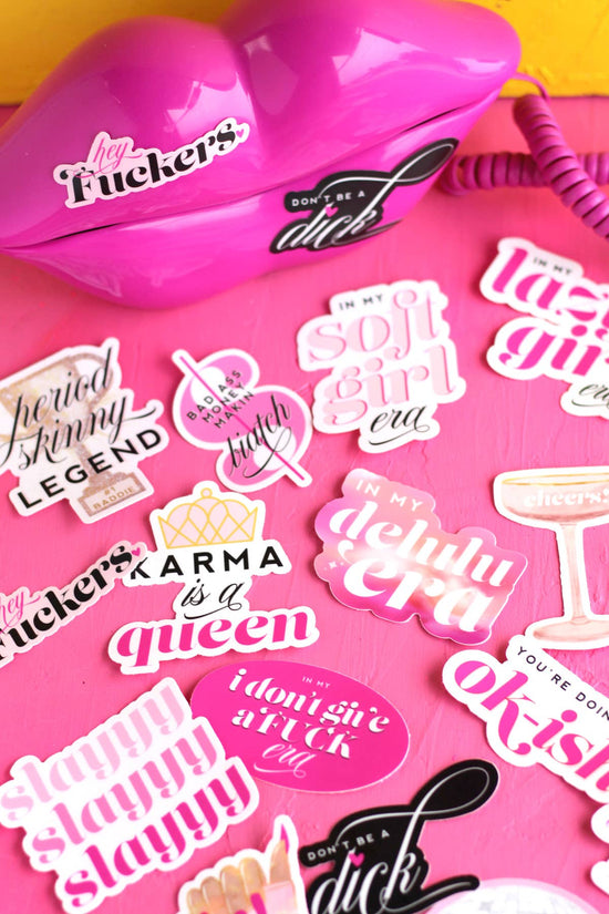 Load image into Gallery viewer, Pink Lazy Girl Era, Funny Pink Sticker
