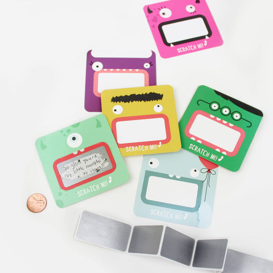 Load image into Gallery viewer, Scratch-off Valentines - Monster
