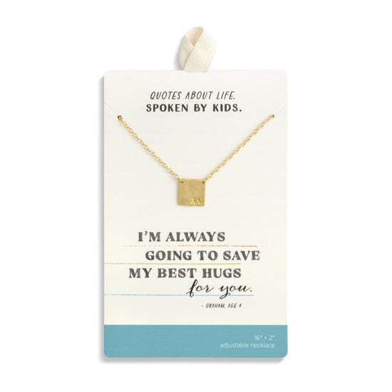 XO Charm Gold Necklace 16"