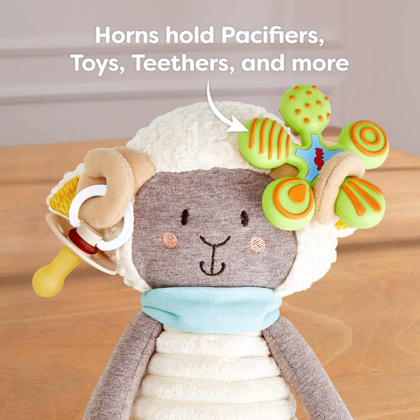 Woolbert the Ram Pacifier Holder