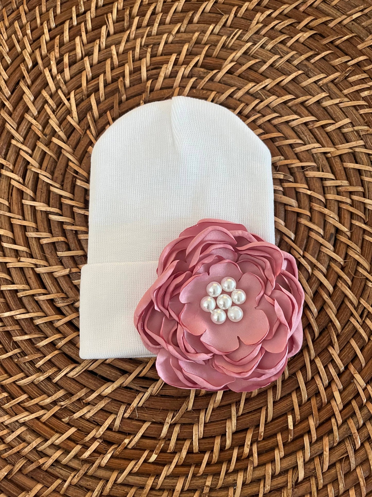 Newborn Silk Rose Hat