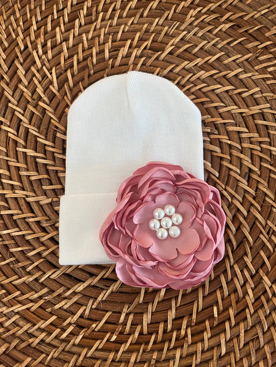 Newborn Silk Rose Hat