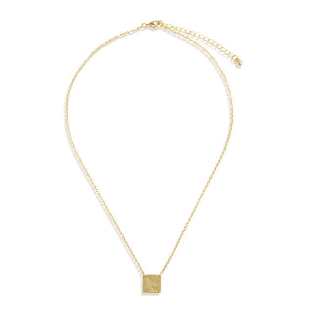 XO Charm Gold Necklace 16"