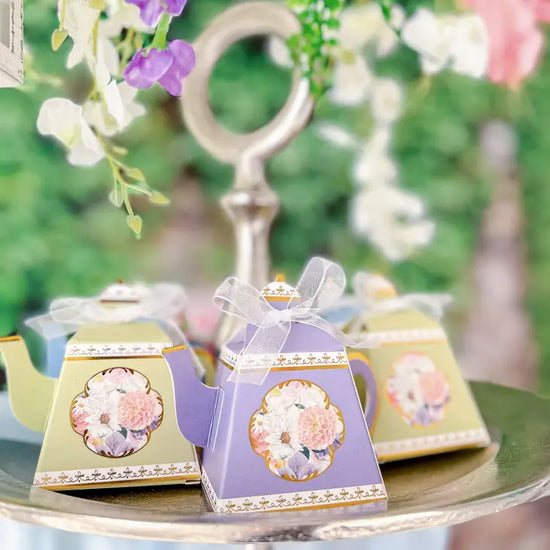 Load image into Gallery viewer, Assorted Tea Time Teapot Favor Box (Set of 24)
