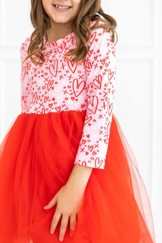 Load image into Gallery viewer, Hugs &amp;amp; Kisses Tutu Dress

