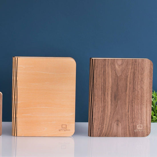 Load image into Gallery viewer, Natural Wood Smart Book Light: Walnut / Large
