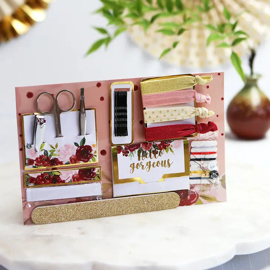 Load image into Gallery viewer, Burgandy &amp;amp; Blush Floral Wedding Survival Kit
