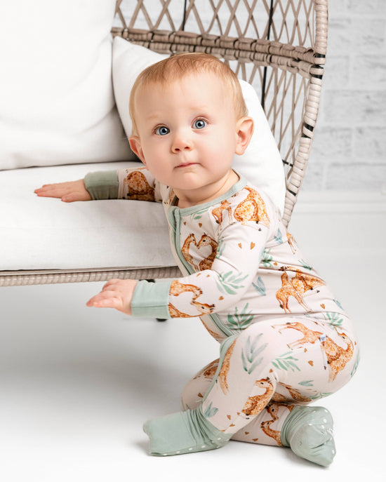 Load image into Gallery viewer, Mother&amp;#39;s Love (Giraffe) Romper
