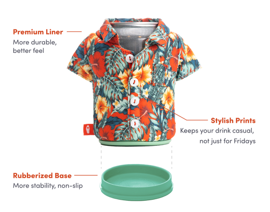 Load image into Gallery viewer, The Aloha - 12 oz Insulated Can Sleeve - Sailor Blue Floral
