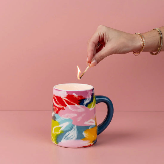 Load image into Gallery viewer, Sweet Grace Multi Color Ceramic Pot Candle
