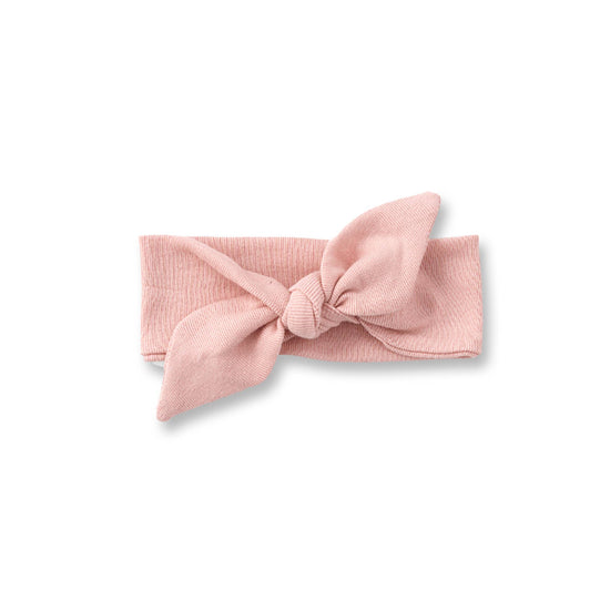 Baby Girl's Soft Coral Cotton Headband: Soft Coral / One Size