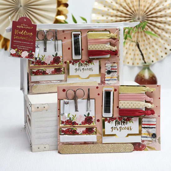 Burgandy & Blush Floral Wedding Survival Kit
