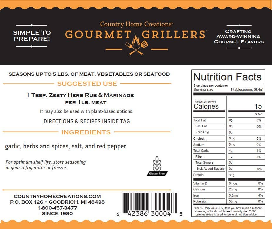 Gourmet Griller Zesty Herb Rub & Marinade