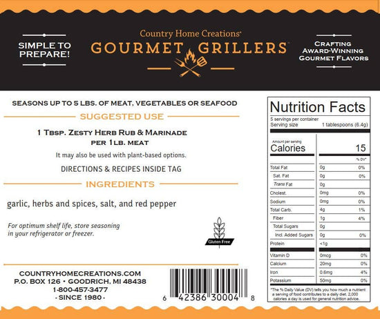 Gourmet Griller Zesty Herb Rub & Marinade