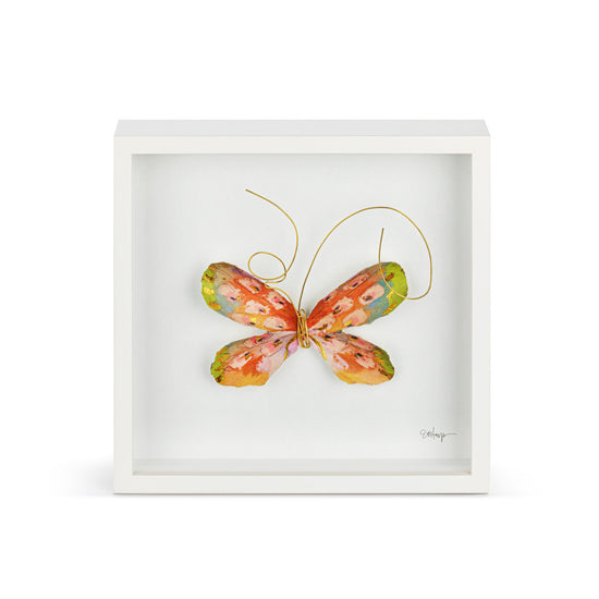Orange Butterfly Wall Art 10"sq