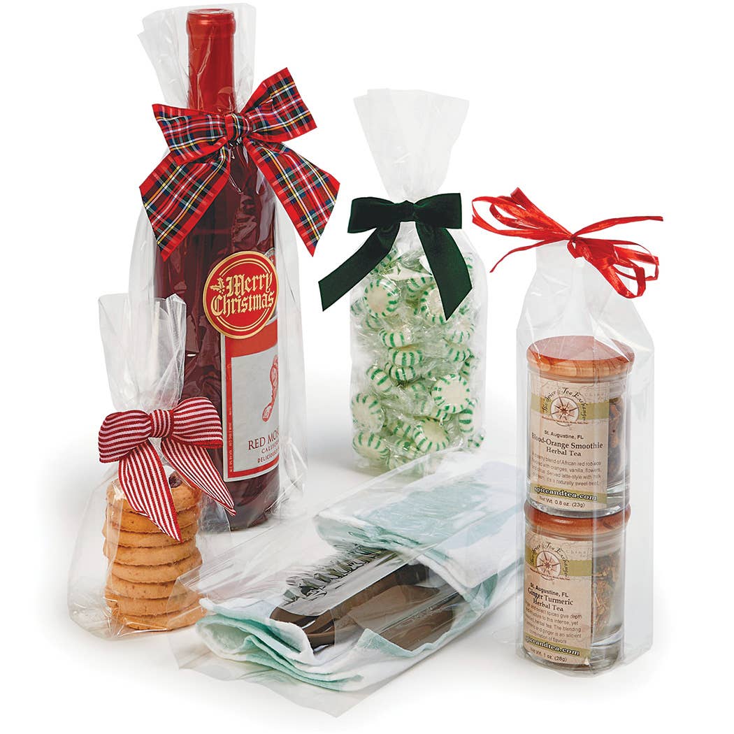 Clear 1.2 Mil Gusset Cellophane Bags: 100 Pack / 5x2.5x11" / Clear