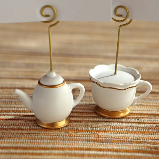 Tea Time Whimsy Place Card Holder (set of 6)