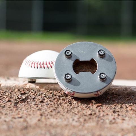 Real Half Baseball Bottle Opener