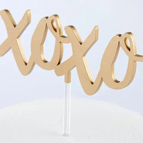 XOXO Gold Cake Topper
