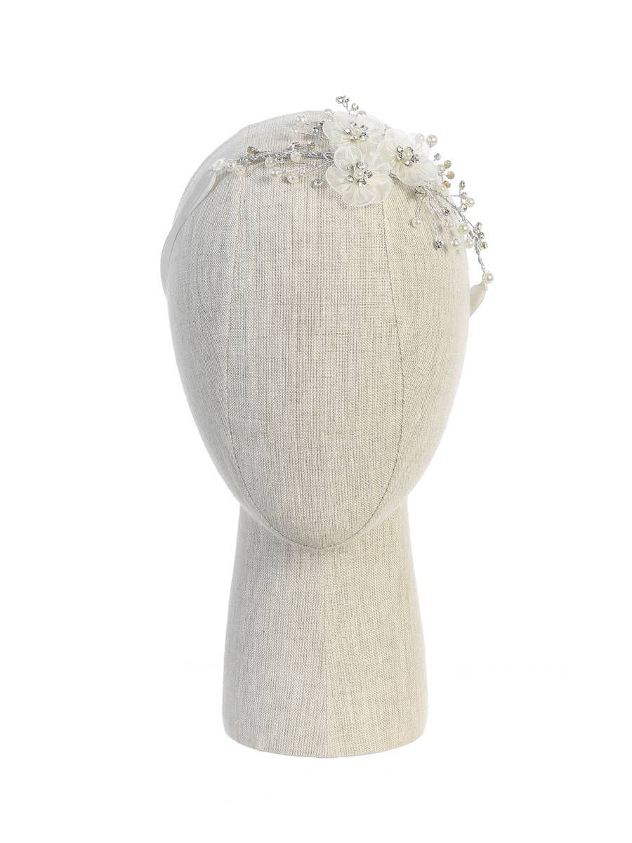 Three Flower Organza Hairpiece