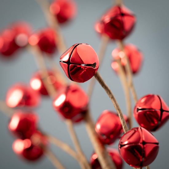 Load image into Gallery viewer, Red Jingle Bell Accent Ring 4.5&amp;quot;
