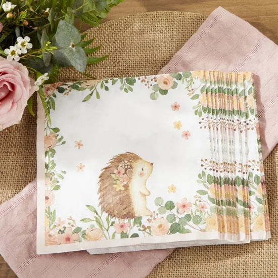 Load image into Gallery viewer, Woodland Baby 2 ply Paper Napkins Pink
