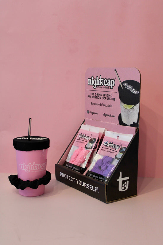 NightCap Scrunchie Drink Cover: Black