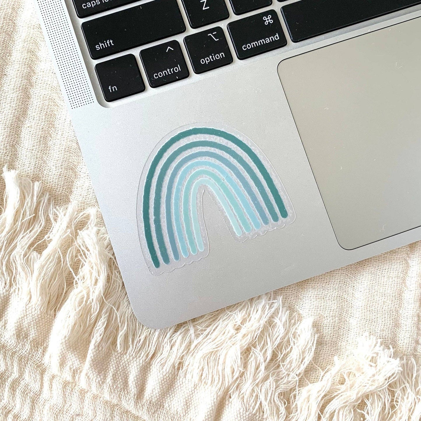 Clear Green Rainbow Sticker, 2.5x2.5 in.