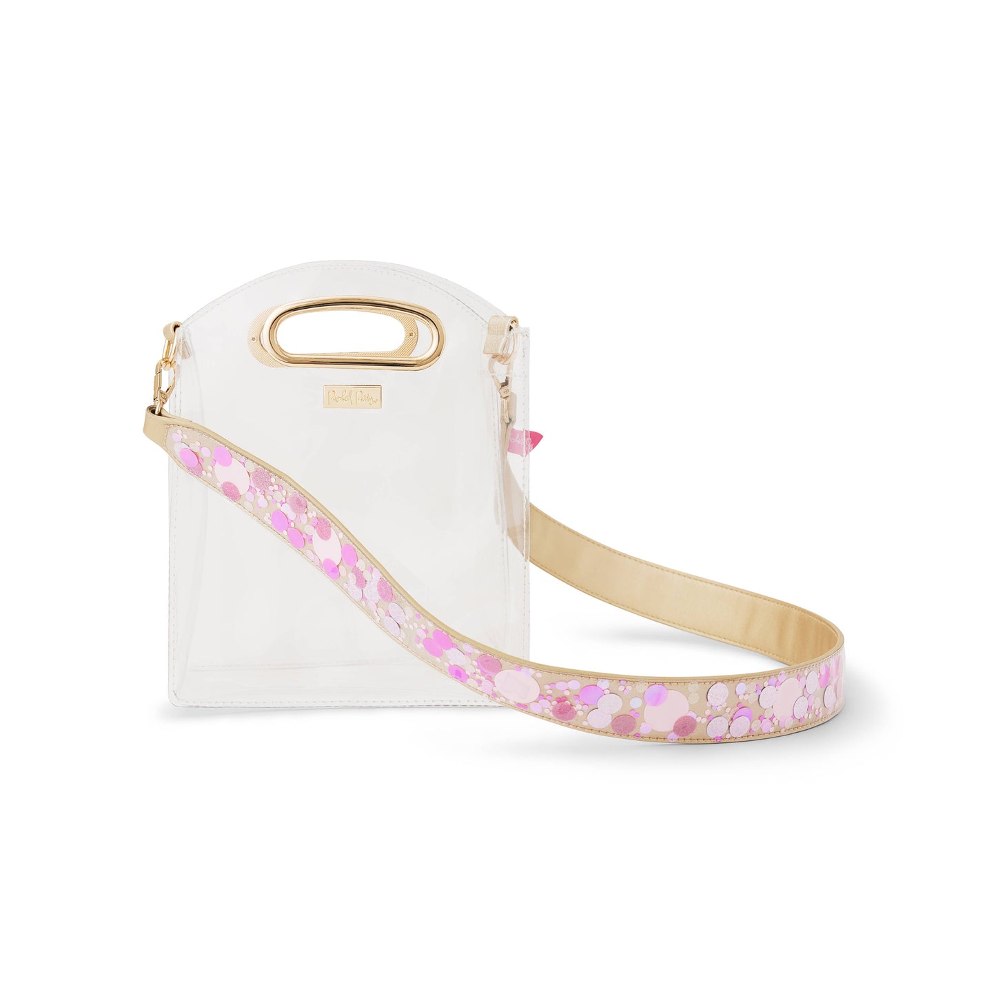 Pink Party Confetti Removable Purse Strap Attachment