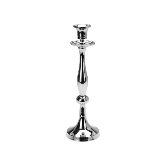 Mdm Silver Candle Holder 10"