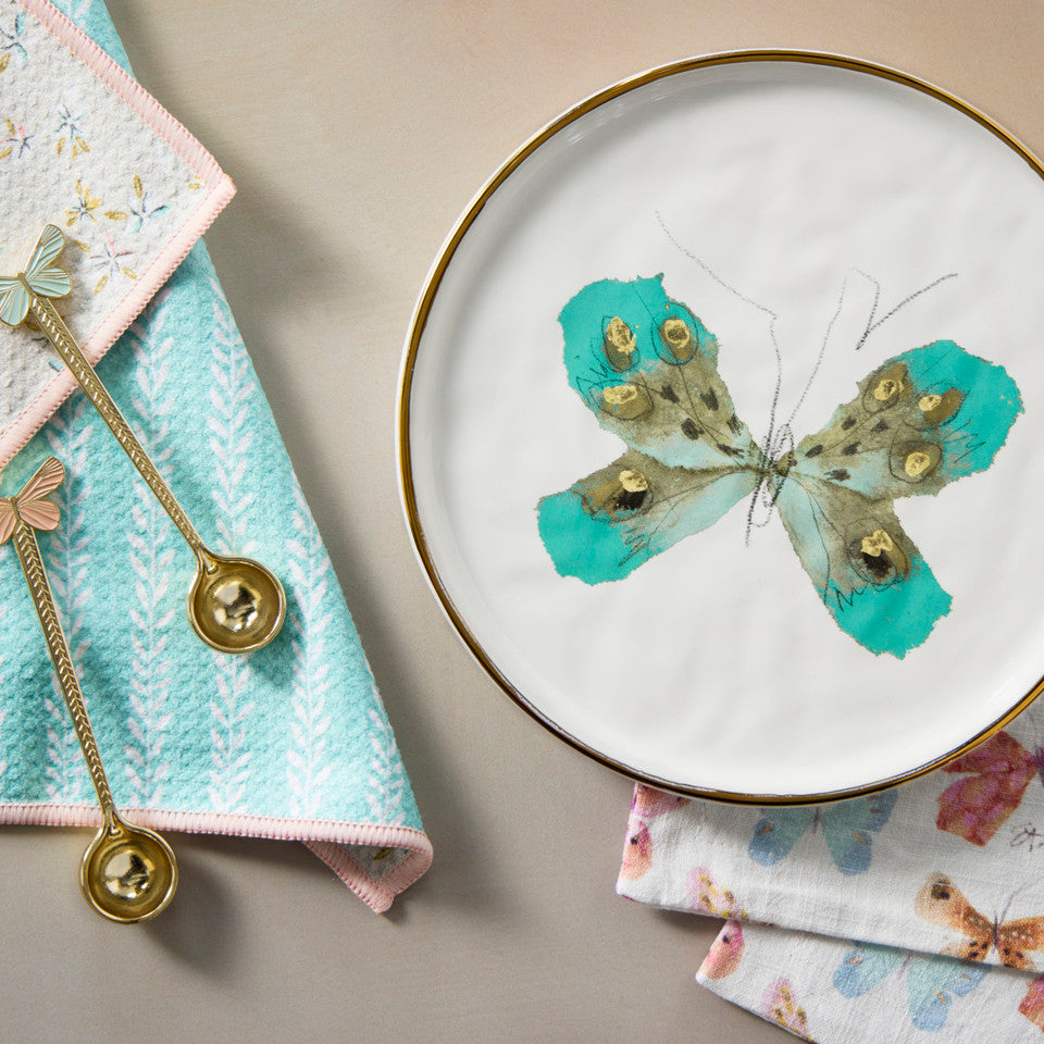Butterfly Gold Metal Stir Spoons Set of 3