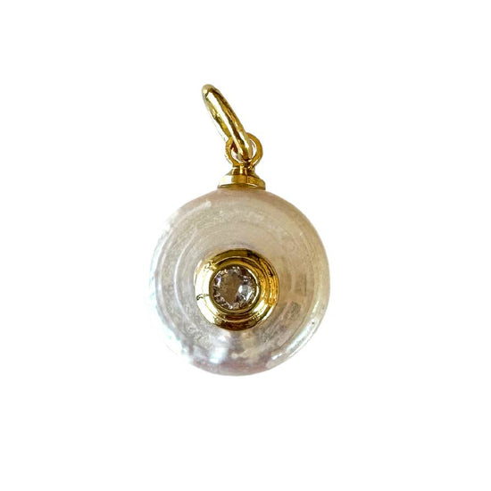 Fresh Pearl Birthstone Charm For Charm Necklace & Bracelet: Purple