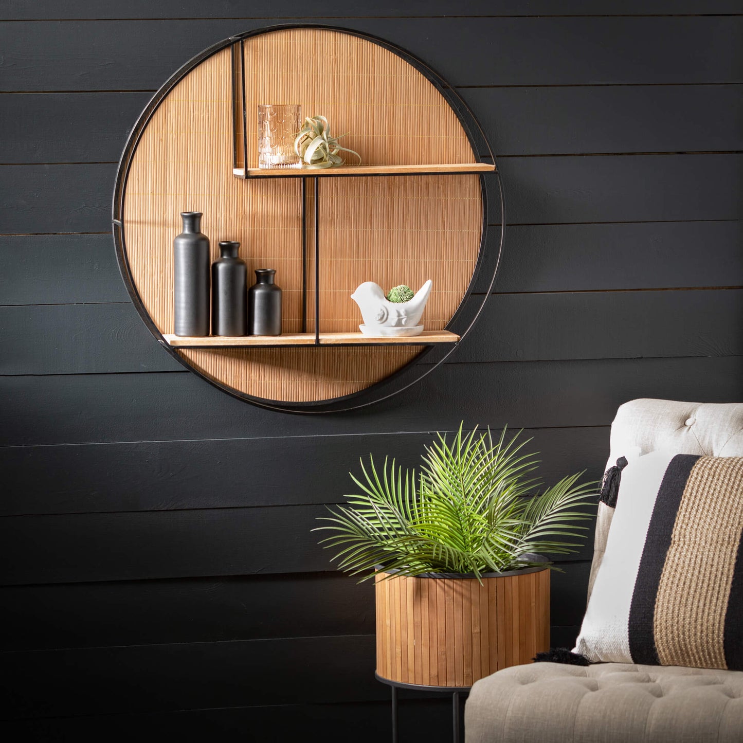 Raised Floral Bird Planter