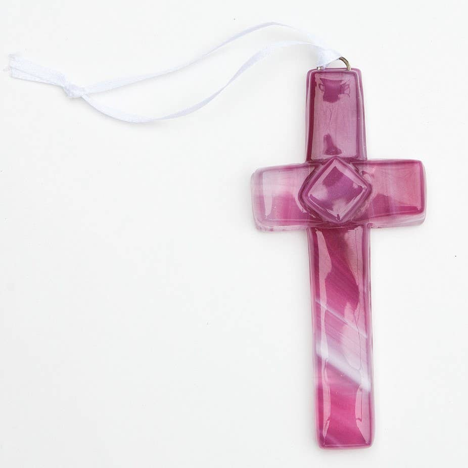 Confirmation Cross For Girl: Handmade Glass
