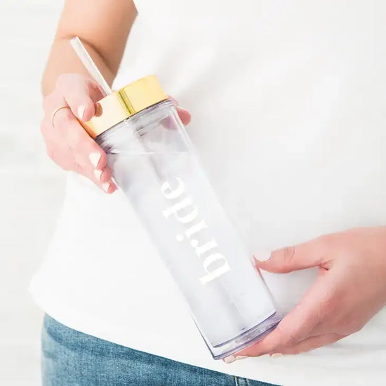 Load image into Gallery viewer, Bride Printed Plastic Bridal Party Drink Tumbler
