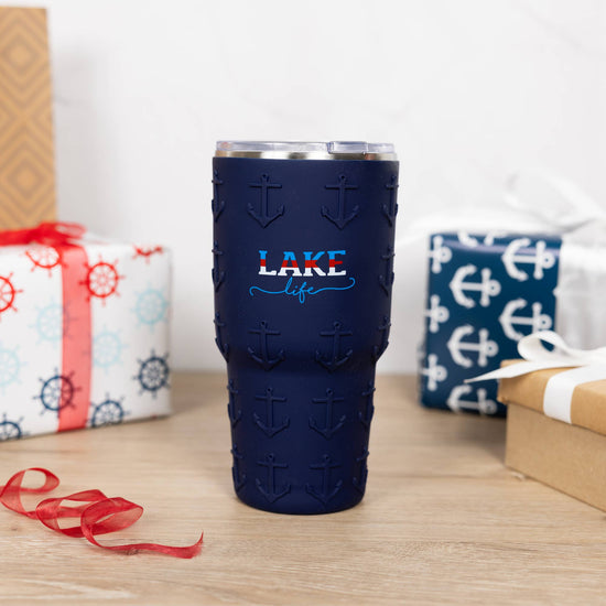 Lake Life - 30 oz Travel Tumbler with 3D Silicone Wrap