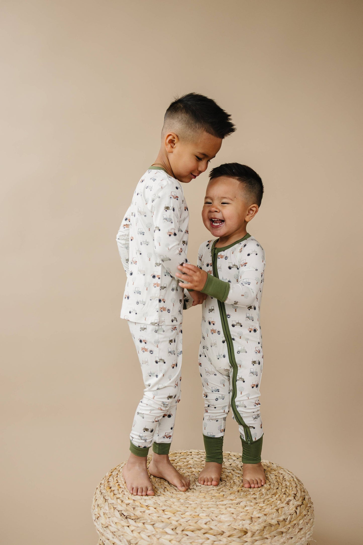 Tiny Tractors Bamboo Zippy Romper: Newborn